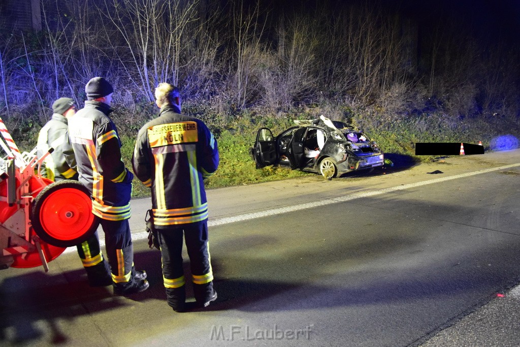 Schwerer VU A 4 Rich Olpe kurz vor AS Koeln Klettenberg P005.JPG - Miklos Laubert